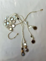 Ethereal Mirror Work & Pearl Hair Chain – Bohemian Statement Piece - Image 2