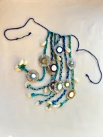 Sea-Mist Mirror ; Shell Hand-Braided Hair Charms - Image 3
