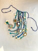 Sea-Mist Mirror ; Shell Hand-Braided Hair Charms