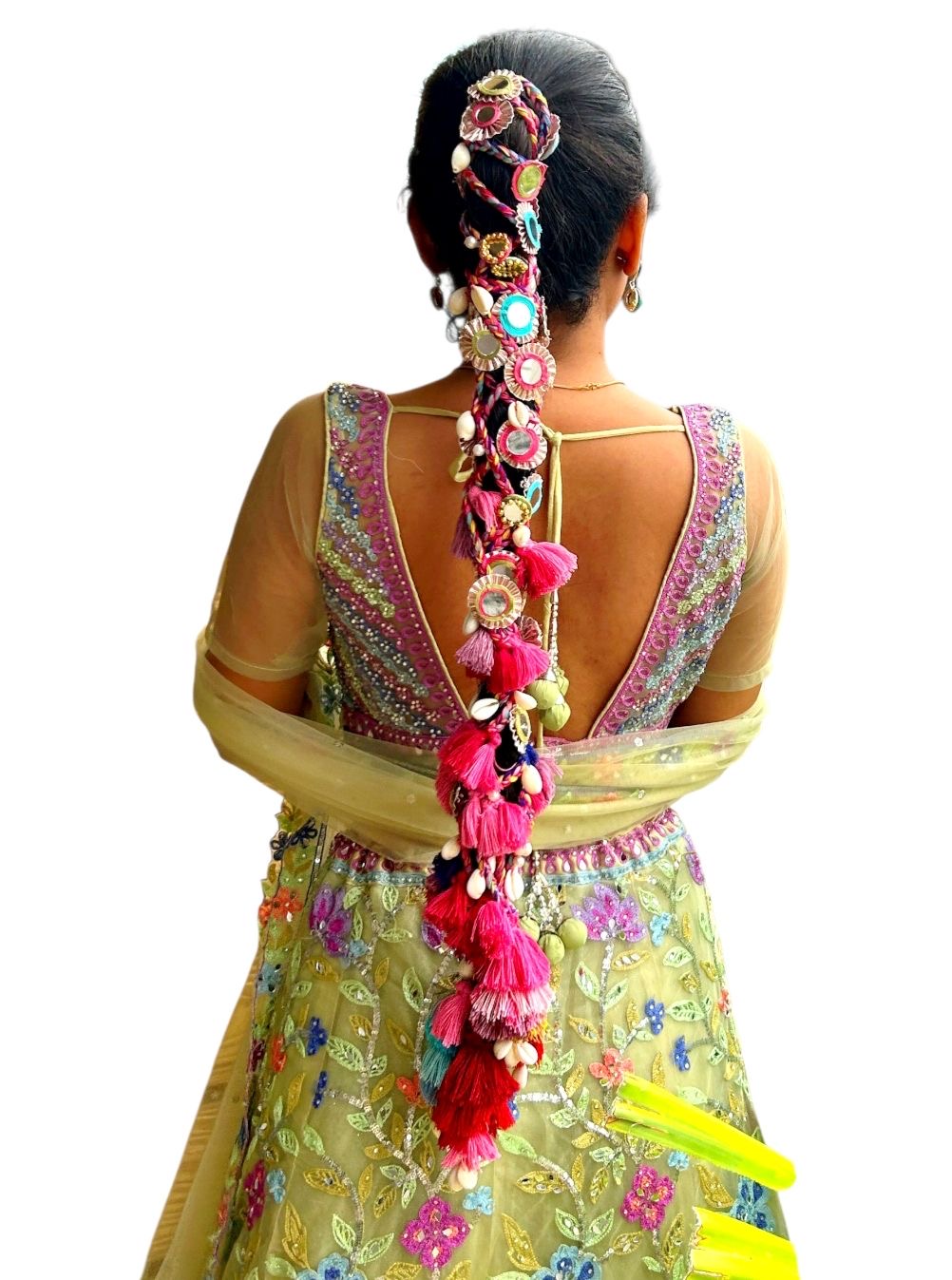 IMG_5175 Bohemian Mirror & Tassel Bridal Parandi - Image 1