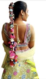 Bohemian Mirror & Tassel Bridal Parandi - Image 3