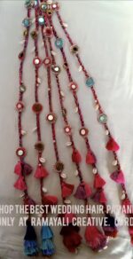 Bohemian Mirror & Tassel Bridal Parandi - Image 6