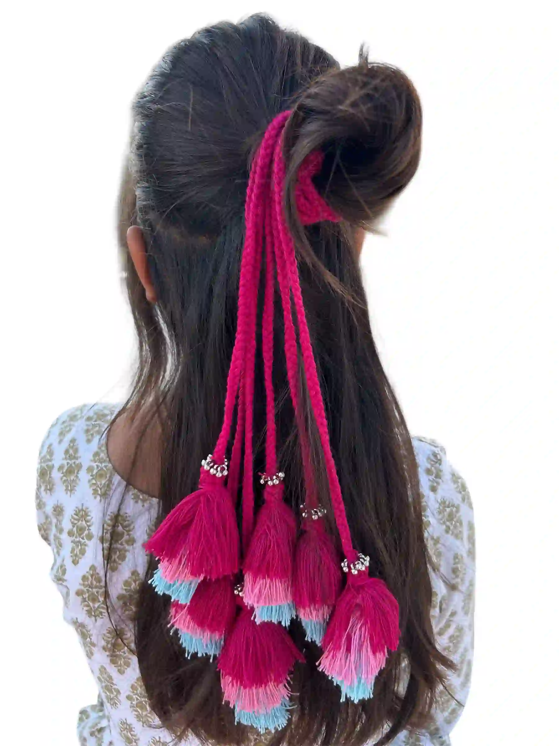 IMG_7667.JPG Fuchsia Fusion Layered Tassel Hair Charm