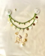 Handcrafted Cowrie Shell & Golden Coin Hair Chain – Two-Tiered Boho Accessory