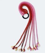 Boho Ombre Cowrie Shell Hair Tie – Hand-Braided Tassel Extension - Image 3