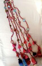 Bohemian Mirror & Tassel Bridal Parandi - Image 5