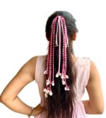 Boho Pink Cowrie Hair Extension - Image 3