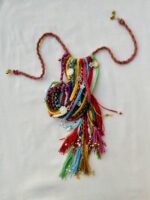 Multi-Colour Thread Hair Extension with Pearl Beads & Ghungroo Tassels for Girls & Women - Image 5