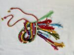 Multi-Colour Thread Hair Extension with Pearl Beads & Ghungroo Tassels for Girls & Women - Image 2