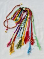 Multi-Colour Thread Hair Extension with Pearl Beads & Ghungroo Tassels for Girls & Women - Image 4