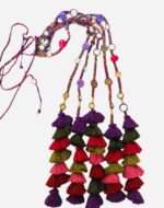 Rajasthani Multi-Color Parandi for Hair - Mirror Work Tassel Choti Extension for Festival & Bridal Wear - Image 2