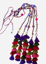Rajasthani Multi-Color Parandi for Hair - Mirror Work Tassel Choti Extension for Festival & Bridal Wear - Image 3