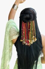 Handcrafted Hair Accessory with Beads & Tassels – Ramayali - Image 3